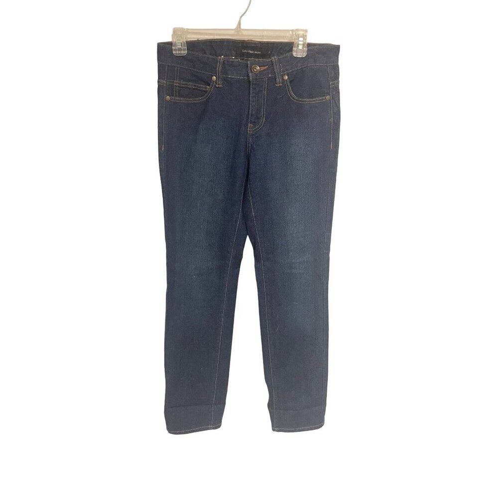 Calvin Klein Womens Skinny Jeans Size 6 Dark Wash Denim